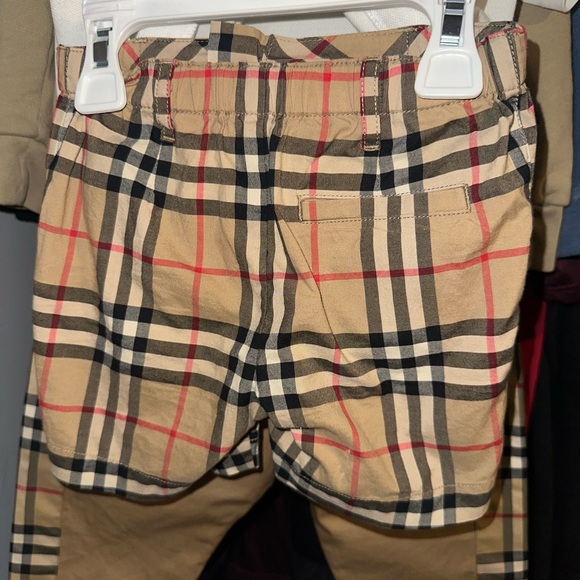 Burberry Cream and Black Plaid Shorts